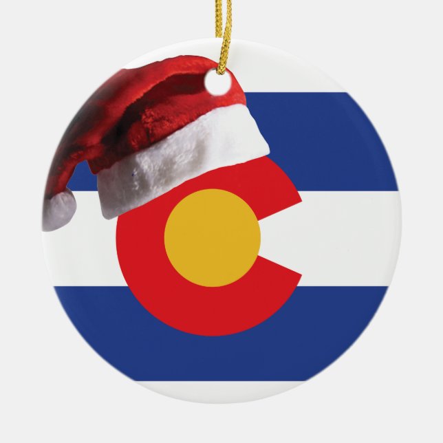 Ornamento De Cerâmica Natal no Colorado (Frente)