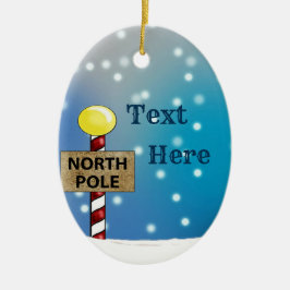 Ornamento De Cerâmica Natal no Polo Norte