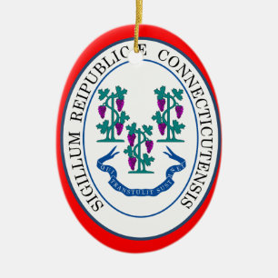 Ornamento De Cerâmica Natal Ornament* de Connecticut