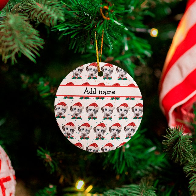 Ornamento De Cerâmica Natal para Cachorros Dalmáticos (Criador carregado)