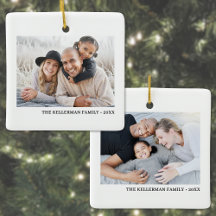 Natal Personalizado com Foto de Família em Duas Fa