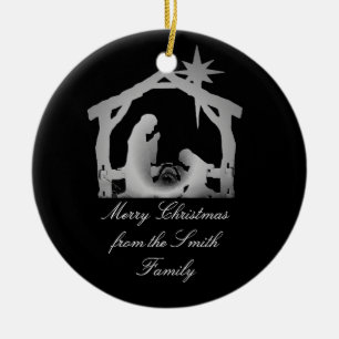 Ornamento De Cerâmica Natal personalizado da Natividade Star