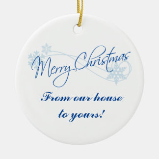 Ornamento De Cerâmica Natal Personalizado Da Nossa Casa Para A Sua