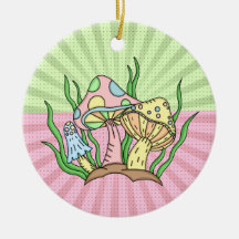 Natal personalizado da Pop de Arte Mushroom