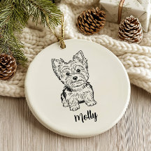 Natal Personalizado de Cachorro Yorkie