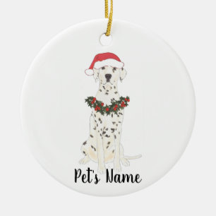 Ornamento De Cerâmica Natal Personalizado de Dálmata
