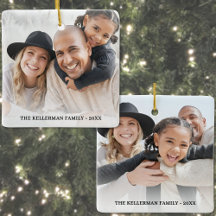 Natal Personalizado de Família com Duas Fotos em A