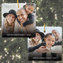 Natal Personalizado de Família com Duas Fotos em A