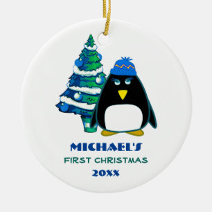 Ornamento De Cerâmica Natal personalizado do bebê