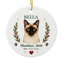 Natal Personalizado do Gato Siames