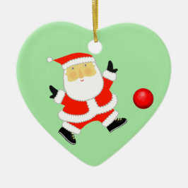 Ornamento De Cerâmica Natal personalizado do Kickball