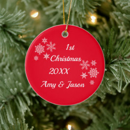 Ornamento De Cerâmica Natal Personalizado Juntos