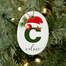 Natal personalizado simples do Monograma personali