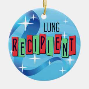 Ornamento De Cerâmica Natal Personalizável para Destinatários Pulmonar