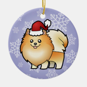 Ornamento De Cerâmica Natal Pomeranian