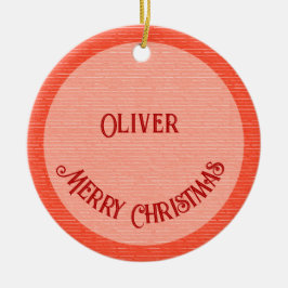 Ornamento De Cerâmica Natal Positivo Vermelho e Verde Viba Natal