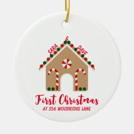 Ornamento De Cerâmica Natal - Primeira Ornação de Natal