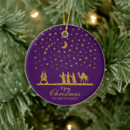 Ornamento De Cerâmica Natal religioso, Nascimento de Jesus, Três Rei