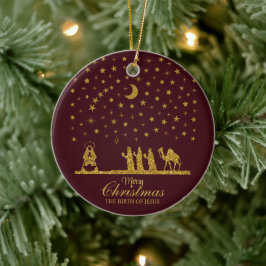 Ornamento De Cerâmica Natal religioso, Nascimento de Jesus, Três Rei