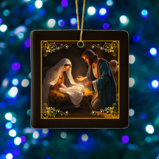 Ornamento De Cerâmica Natal Santa Família Religiosa
