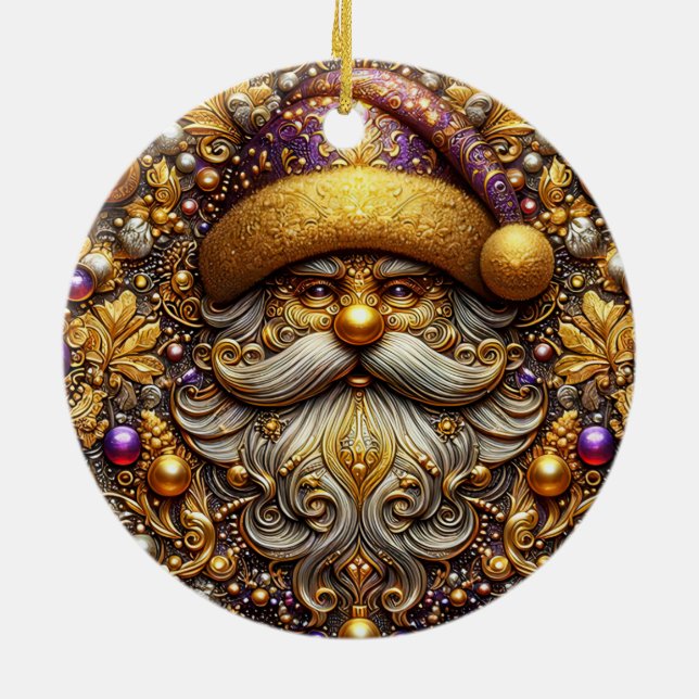 Ornamento De Cerâmica NATAL ~ Santo Nicholas 19º Século ~ (Traseira)