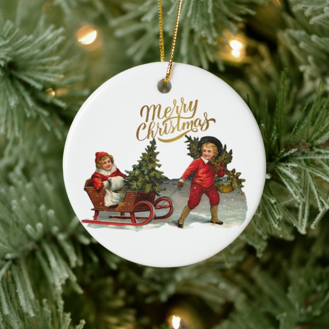 Ornamento De Cerâmica Natal vitoriano (Árvore)