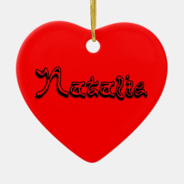 Ornamento De Cerâmica Natalie Ornament (Frente)