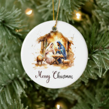 Natividade em Aquarela Feliz Natal