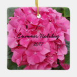 Ornamento De Cerâmica Natureza da Fotografia Floral com Flor Rosa<br><div class="desc">Natureza da Fotografia Floral com Flor Rosa</div>