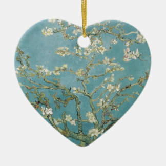 Ornamento De Cerâmica Natureza das flores da amêndoa dos ramos de Gogh