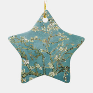 Ornamento De Cerâmica Natureza das flores da amêndoa dos ramos de Gogh