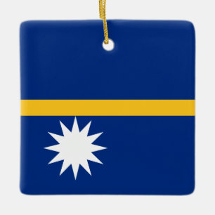 Ornamento De Cerâmica Nauru Flag