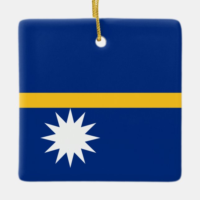 Ornamento De Cerâmica Nauru Flag (Frente)