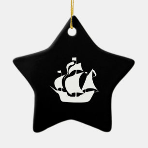 Ornamento De Cerâmica Navio à Vela