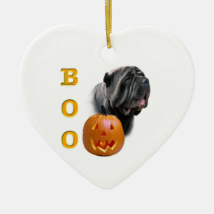 Ornamento De Cerâmica Neapolitan Mastiff Halloween BOO