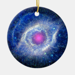 Ornamento De Cerâmica Nebulosa Hélice Olho de Deus Foto Espacial Ultravi