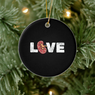Ornamento De Cerâmica Nefrologista de Amor por Orgão Rim