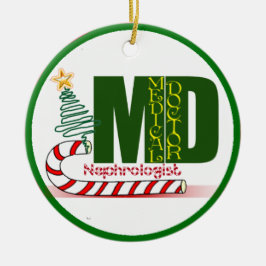 Ornamento De Cerâmica Nefrologista MERRY CHRISTMAS MÉDICO