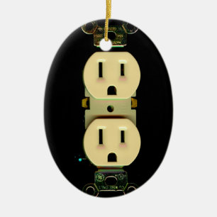 Ornamento De Cerâmica Negócio elétrico dos eletricistas da tomada do