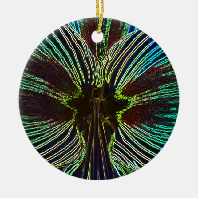 Ornamento De Cerâmica Neon Amaryllis (Frente)