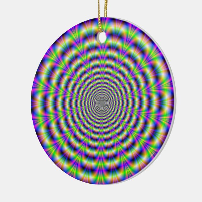 Ornamento De Cerâmica Neon Pulse Ornament (Esquerda)