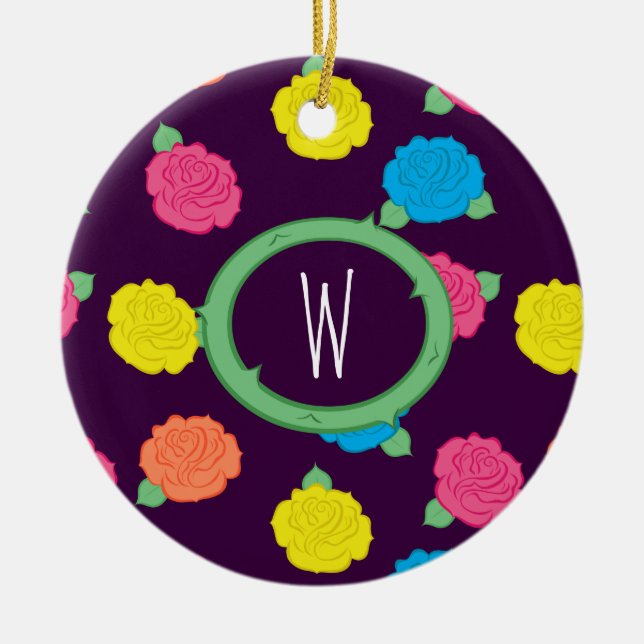 Ornamento De Cerâmica Neon Rosa (Frente)