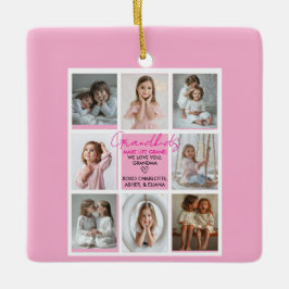 Ornamento De Cerâmica Netos fazem da vida o grande vovó 8 fotos personal