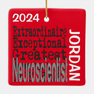 Ornamento De Cerâmica Neurocientista Extraordinário PERSONALIZADO