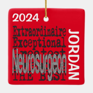 Ornamento De Cerâmica Neurocirurgião Extraordinário PERSONALIZADO
