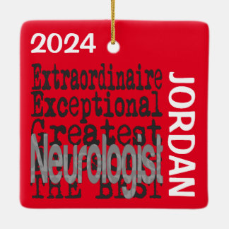 Ornamento De Cerâmica Neurologista Extraordinário PERSONALIZADO