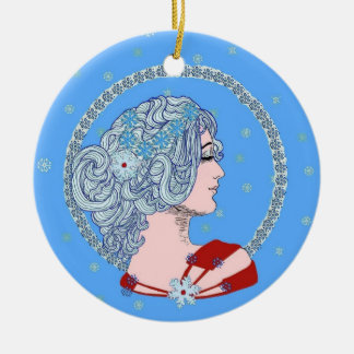 Ornamento De Cerâmica Neve do inverno