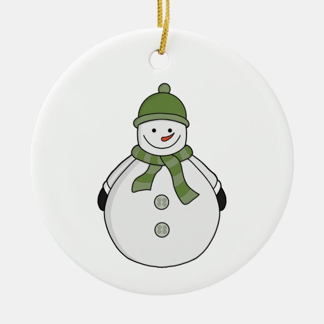 Ornamento De Cerâmica Neve fria (Frente)