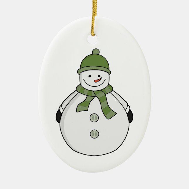 Ornamento De Cerâmica Neve fria (Frente)