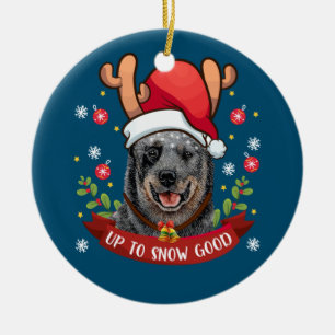 Ornamento De Cerâmica Nevoeiro australiano - Nabo-negro Reindeer Christm